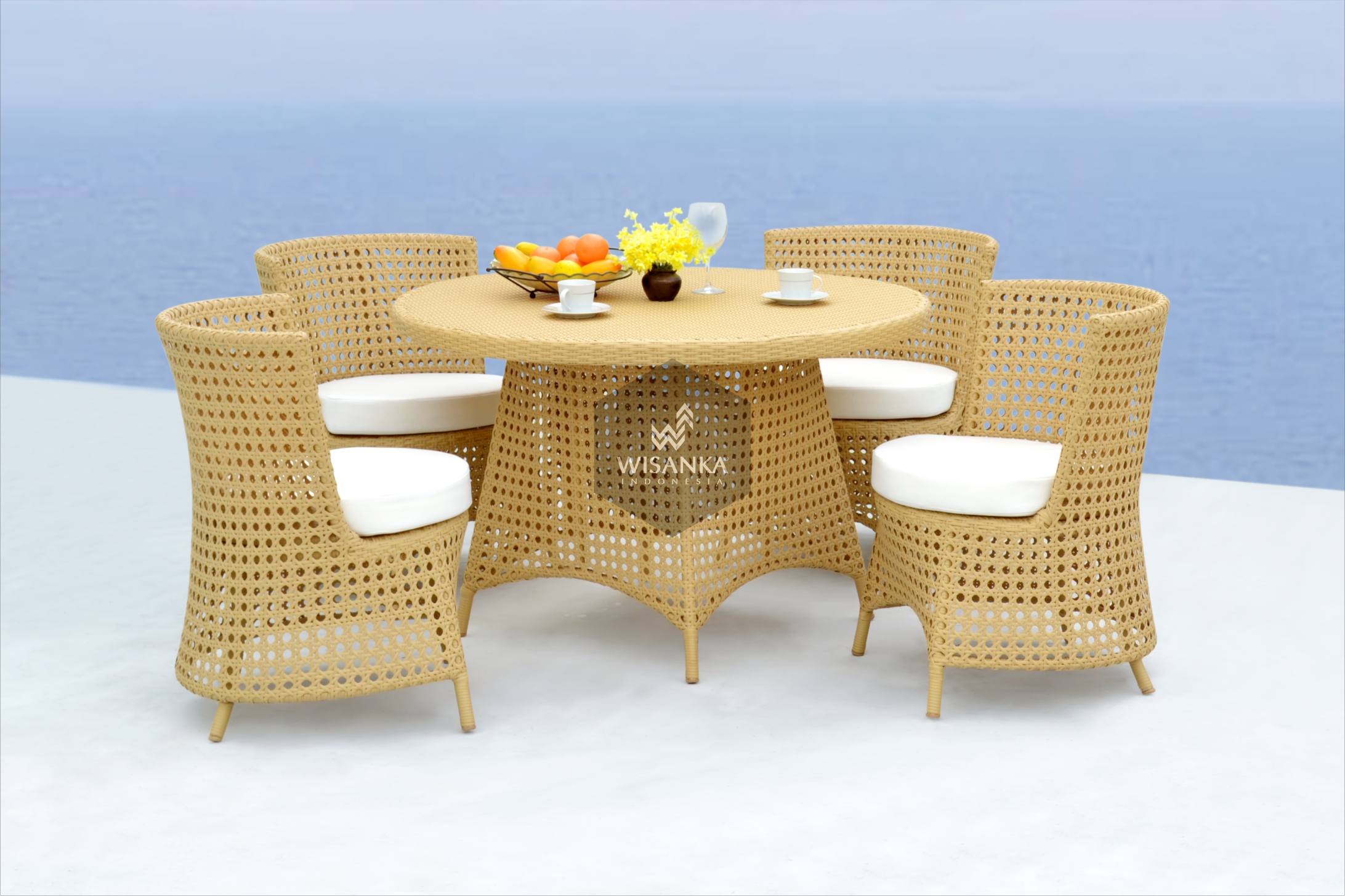 Synthetic Rattan Furniture Mijo Dining Set - Wisanka Modern Outdoor