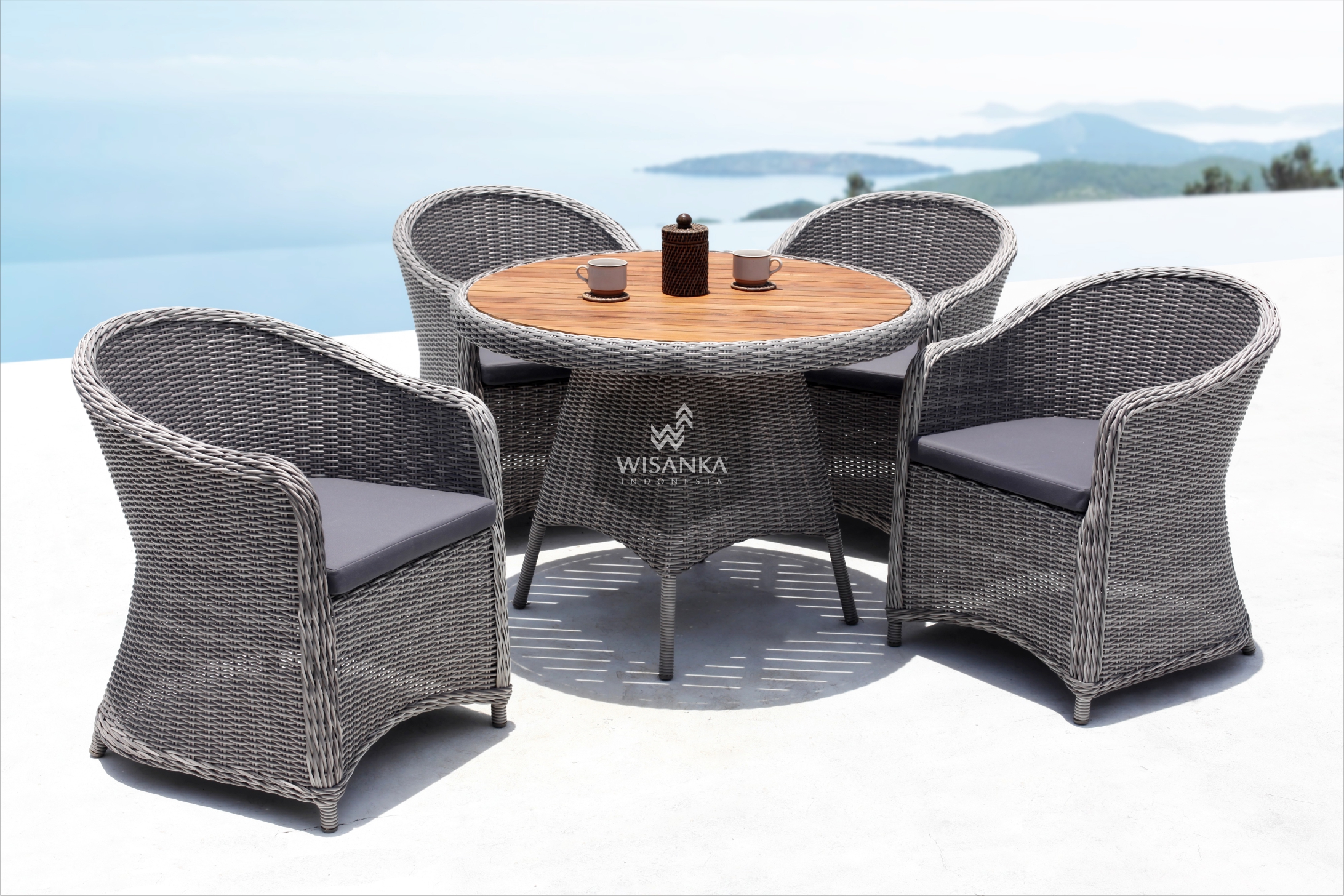 Synthetic Rattan  Furniture  Molde Flora Dining Table 