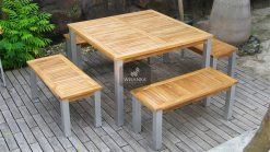 Alloy Casting Laris Bench Dining Set
